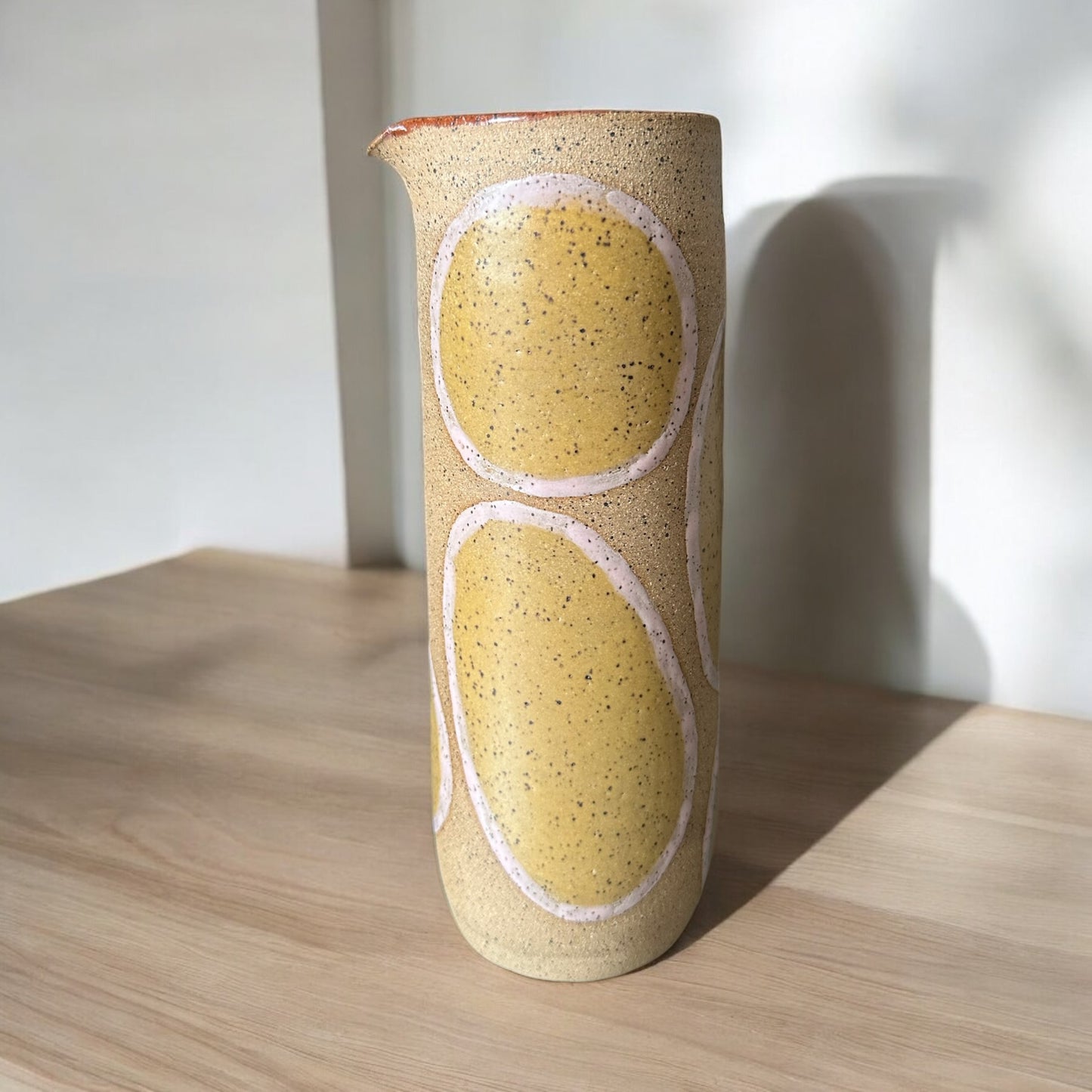 Pink + Yellow Handleless Pitcher