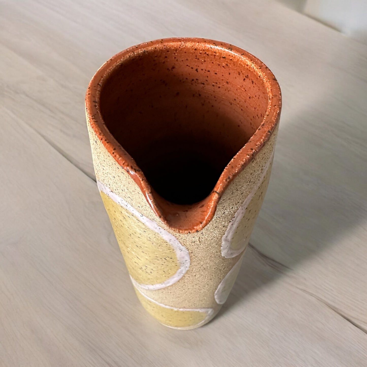 Pink + Yellow Handleless Pitcher