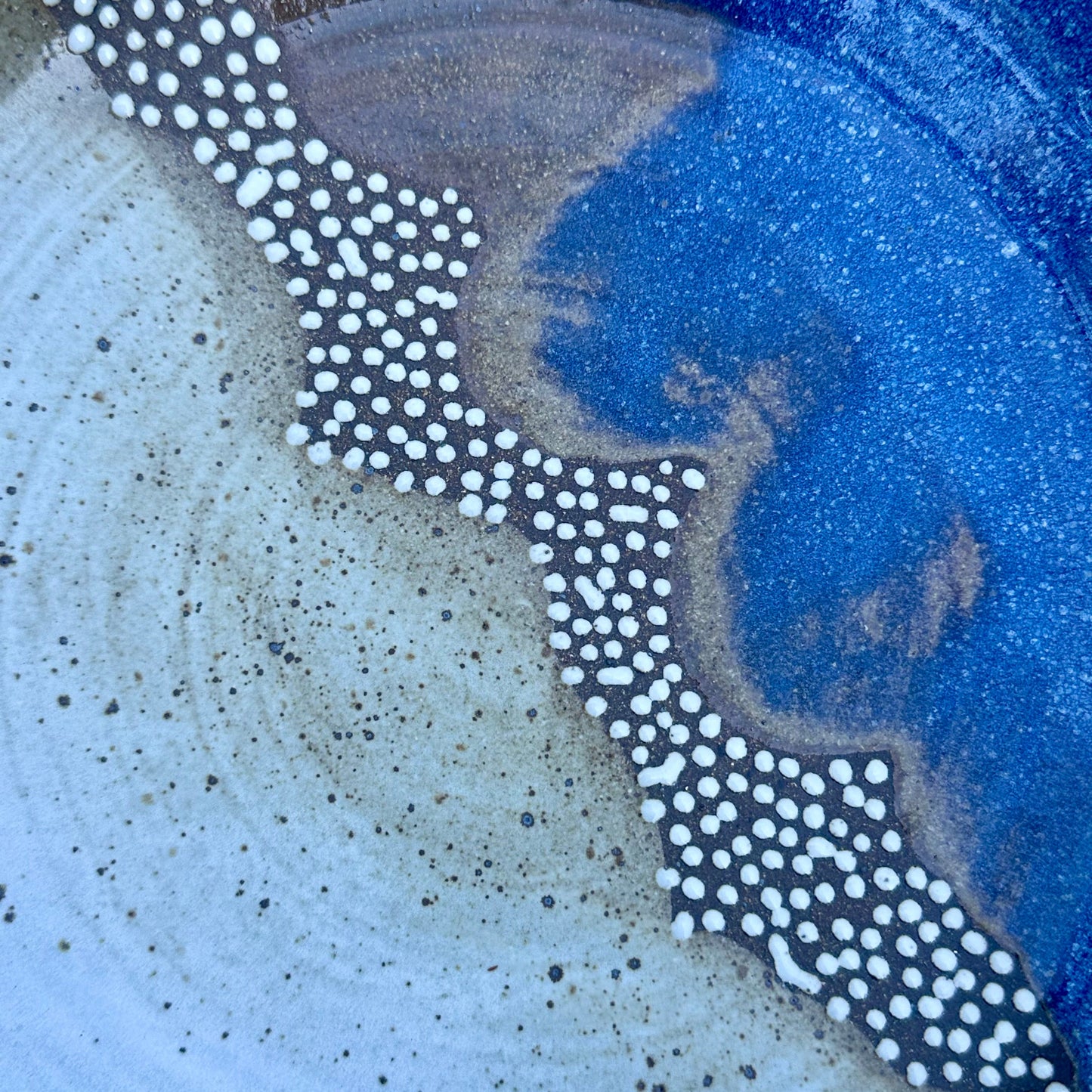 Blue + Cream Serving Bowl