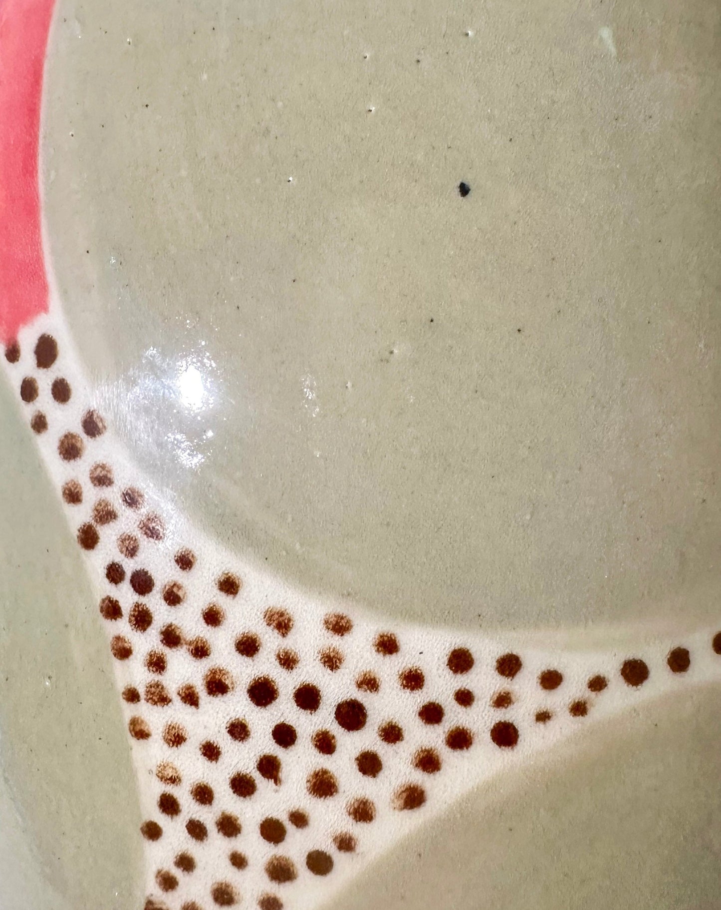 Mint/Coral Vase
