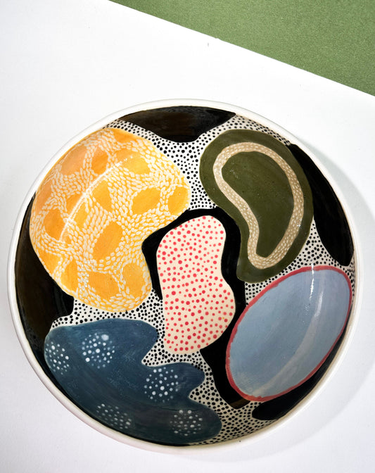 Retro Composition Serving Bowl