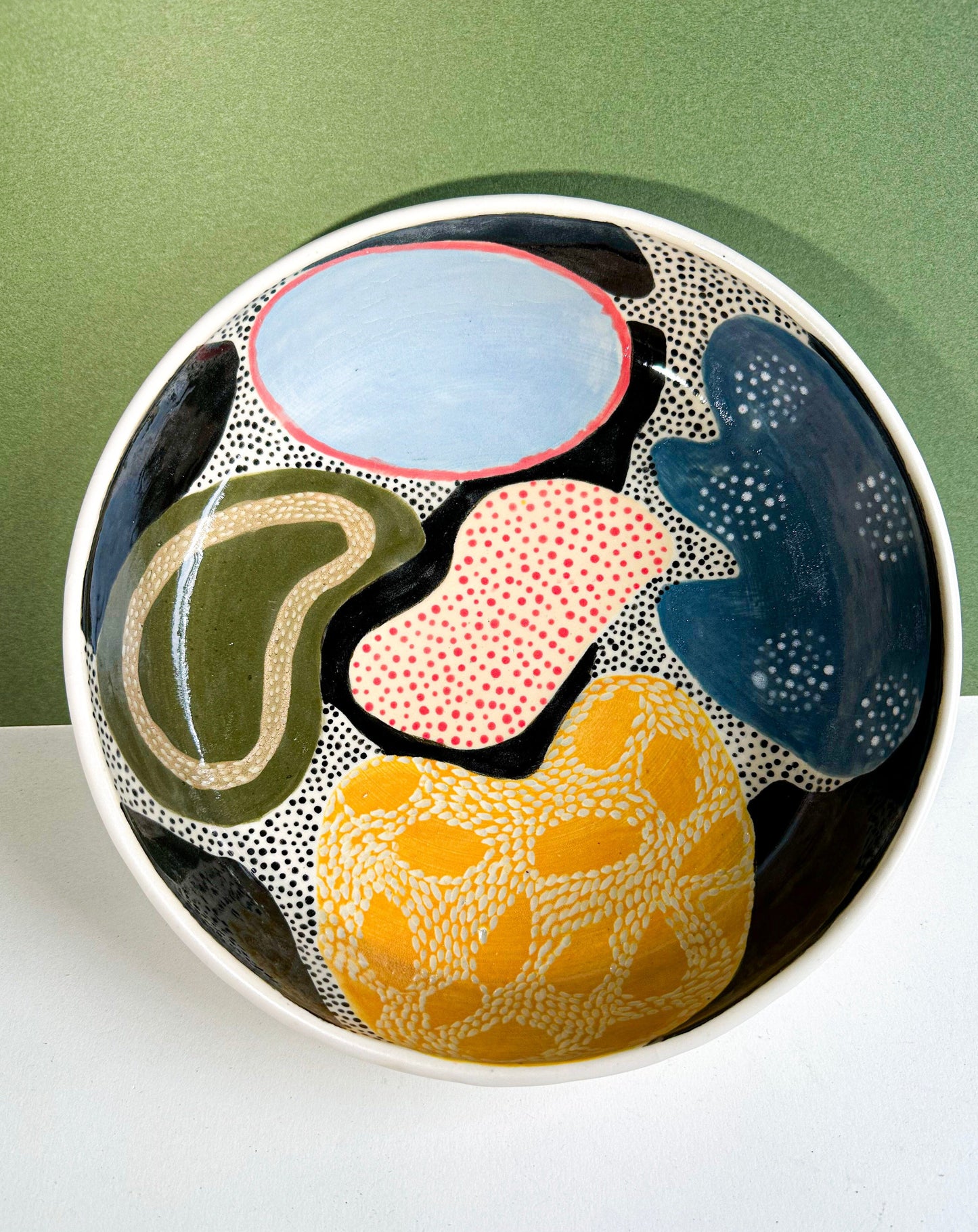 Retro Composition Serving Bowl