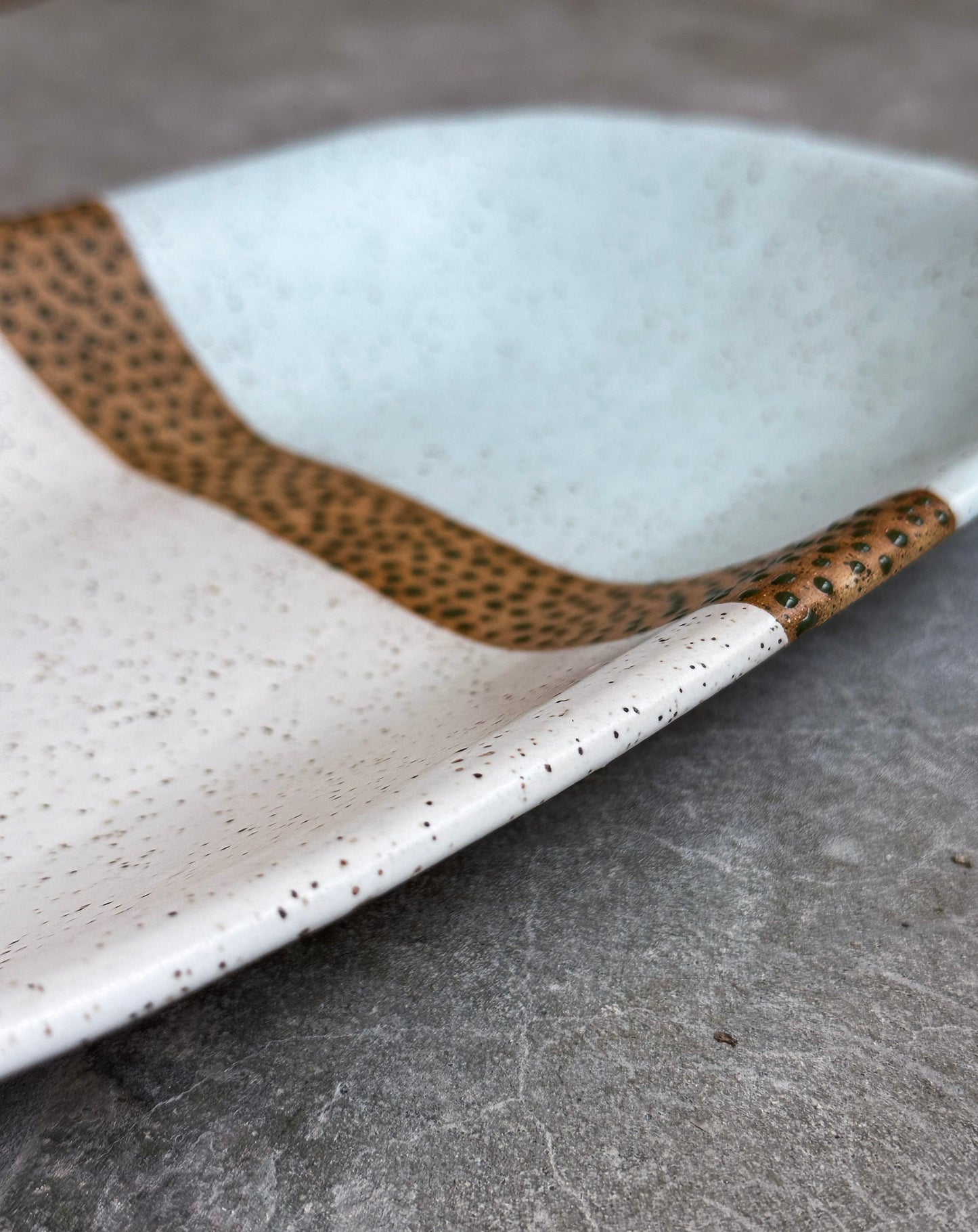 Sky-Blue Speckled Tray