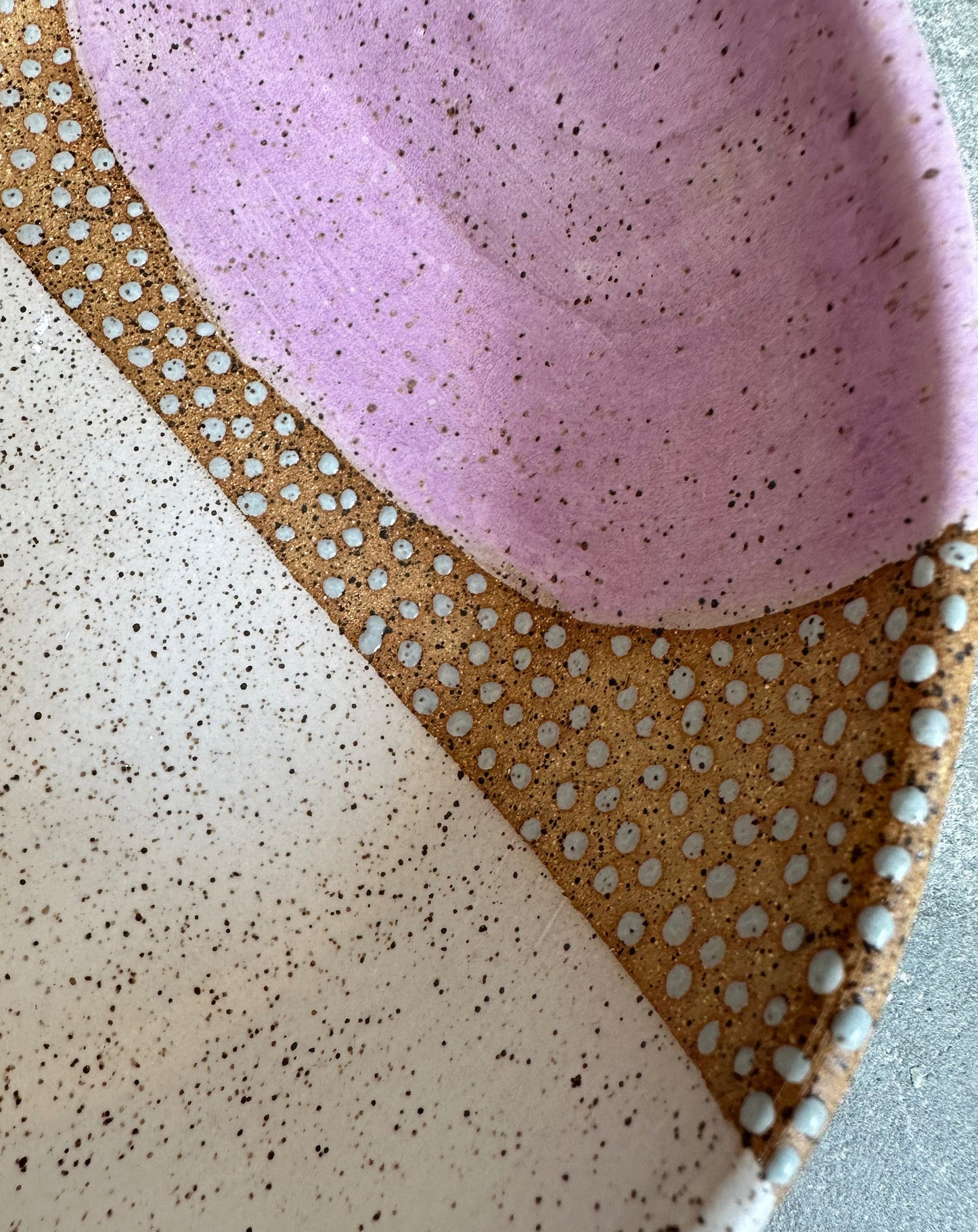 Fuchsia/White Speckled Pasta Bowl
