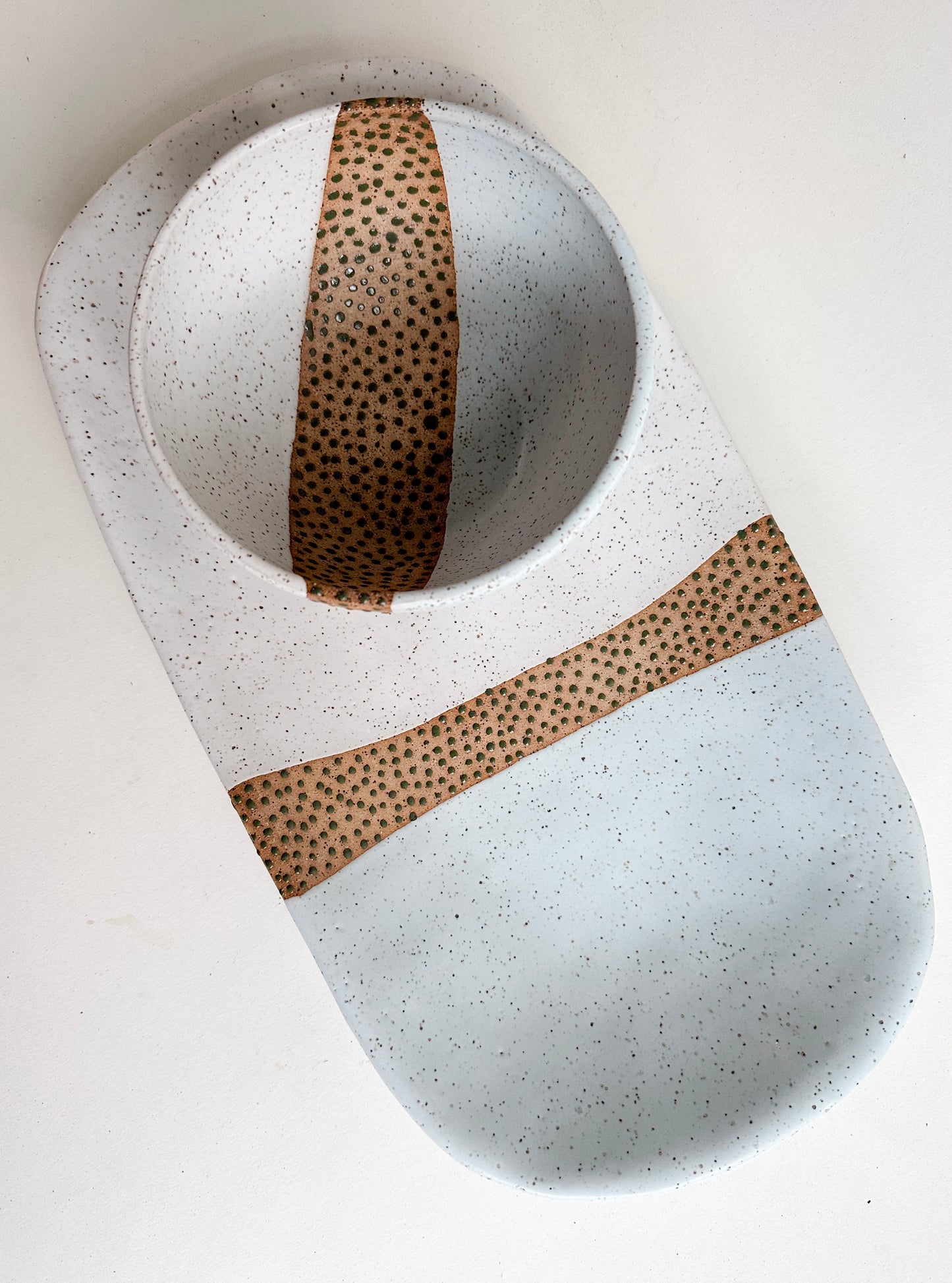 Sky-Blue Speckled Tray