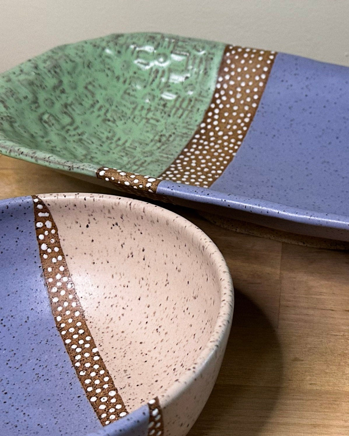 Lilac/Green Speckled Tray