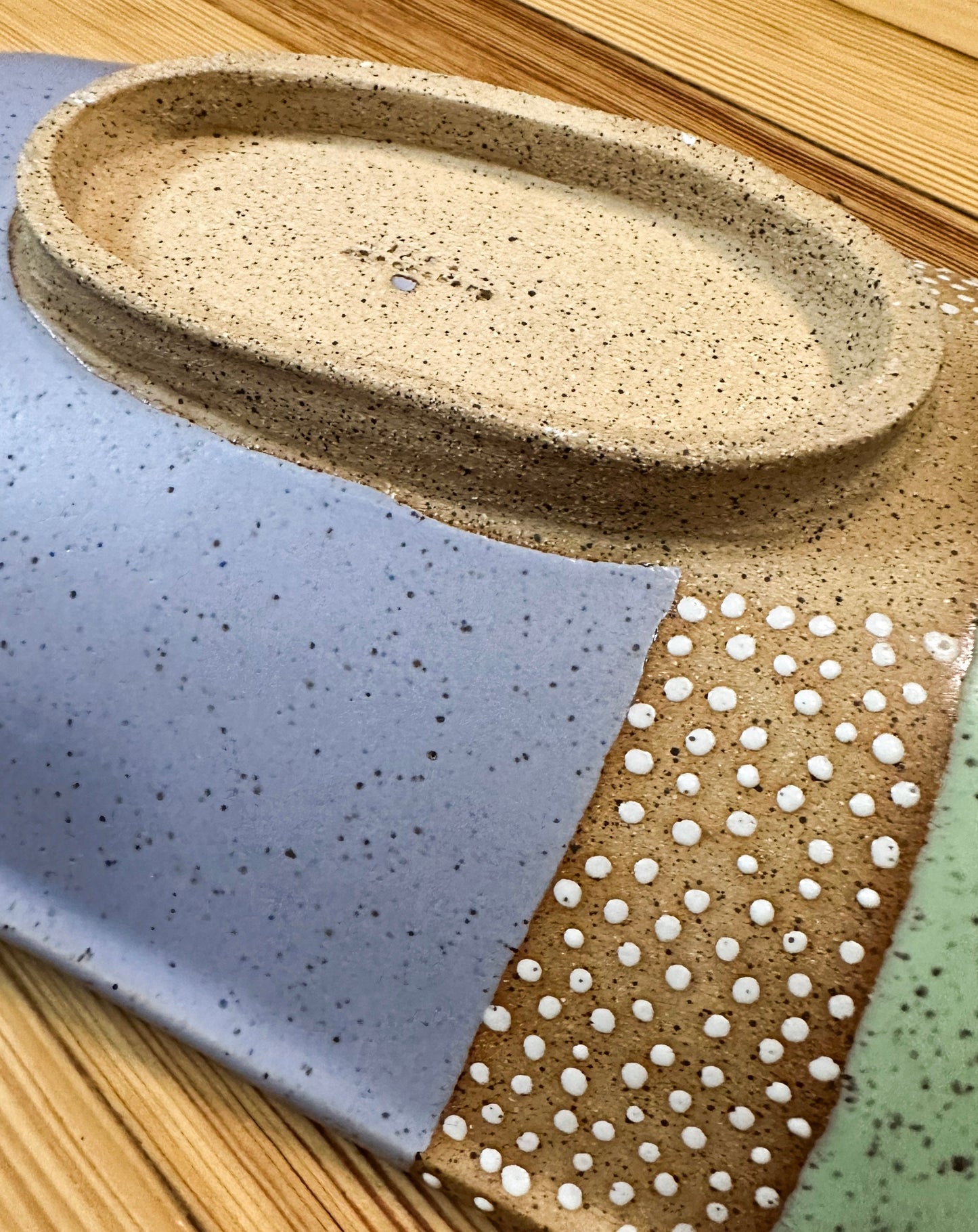 Lilac/Green Speckled Tray