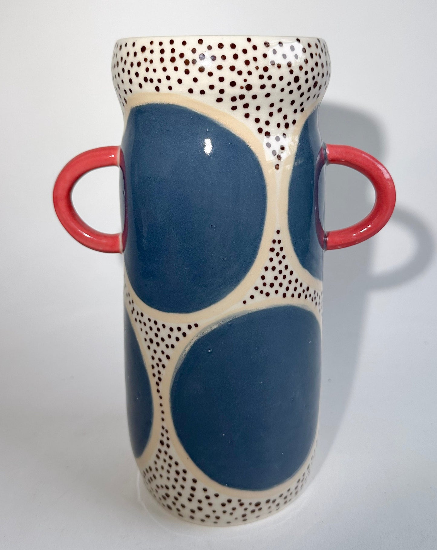 Slate/Salmon Circle Vase