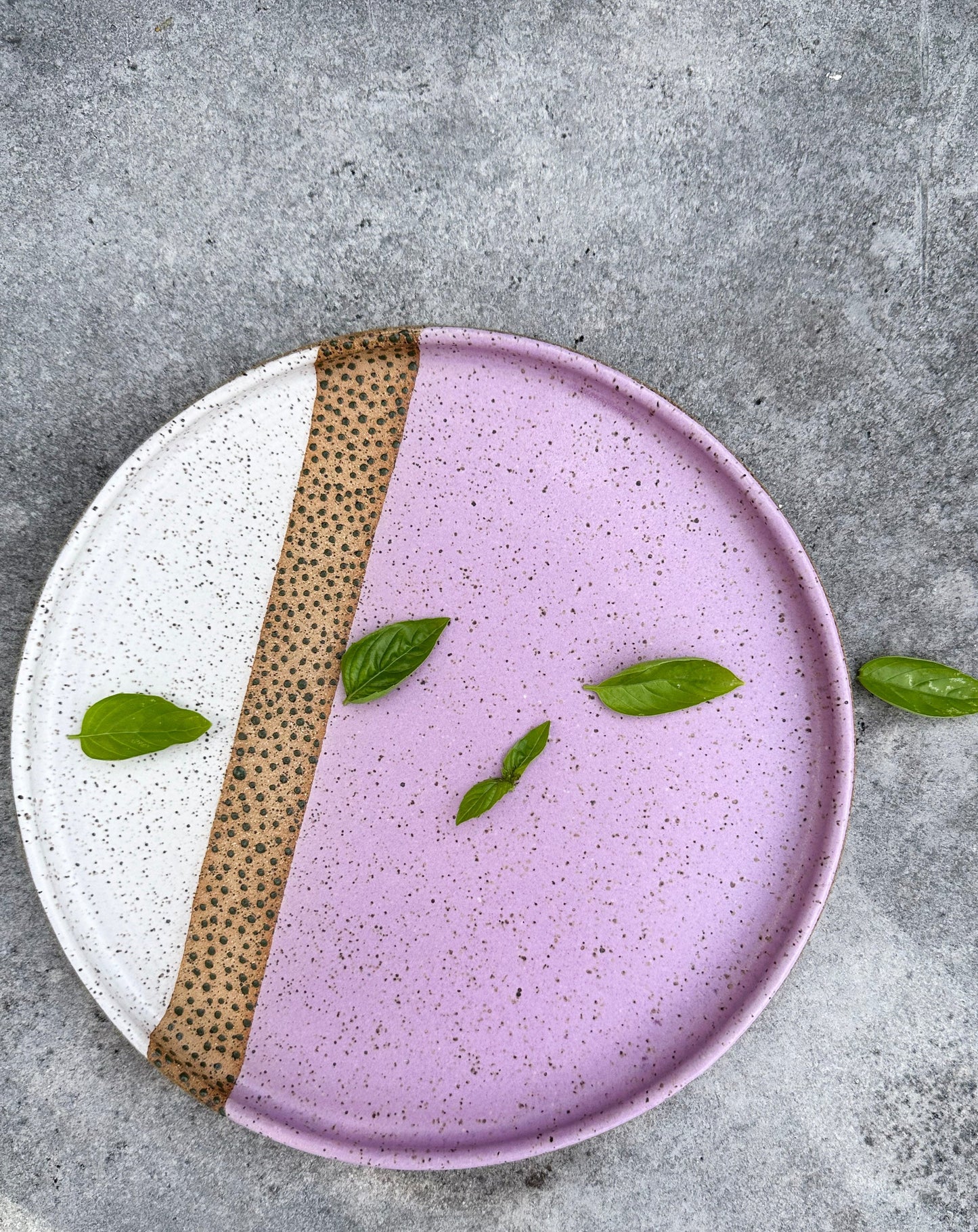 Rose/White Speckled Dinner Plate
