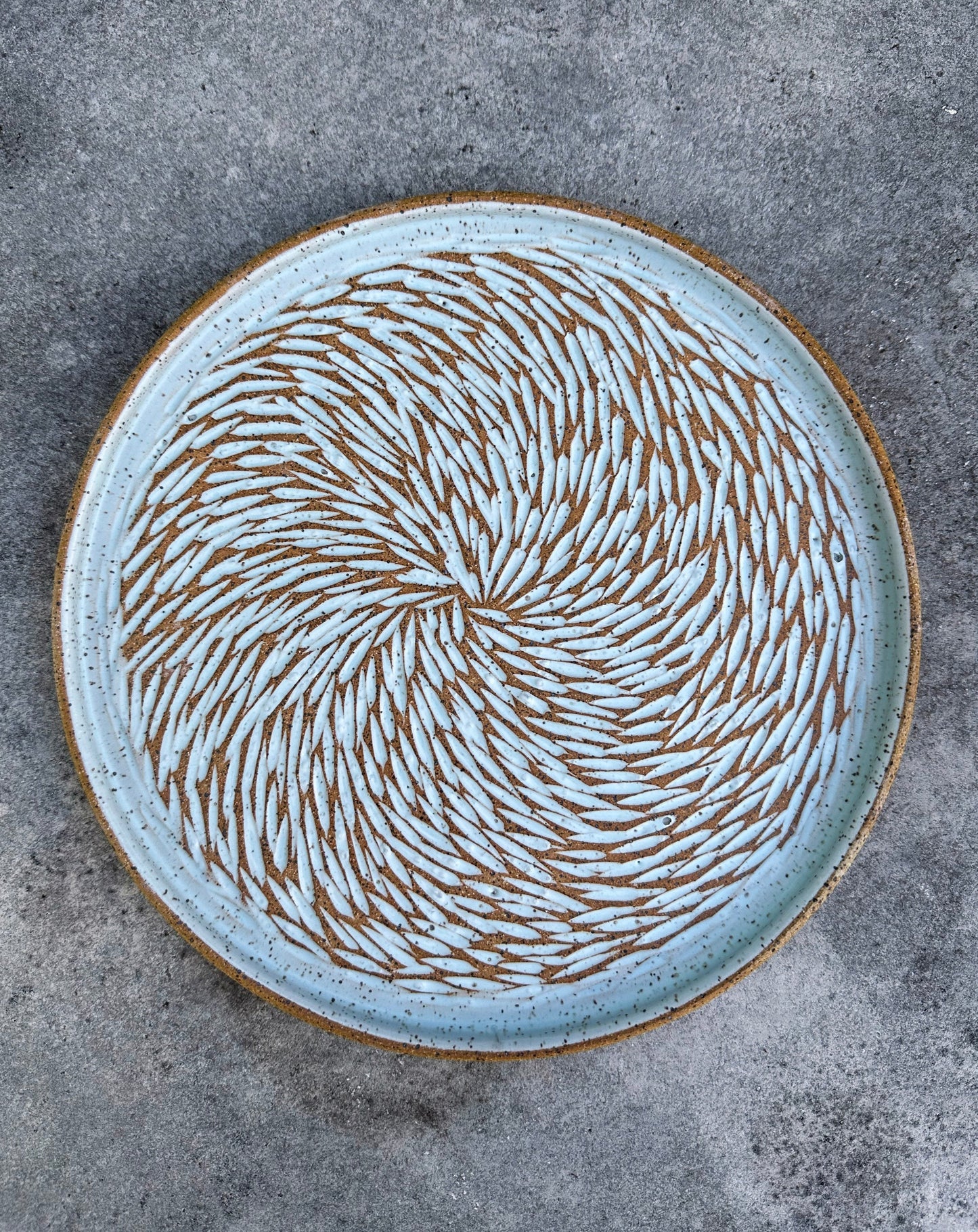 Carved Speckled Plate