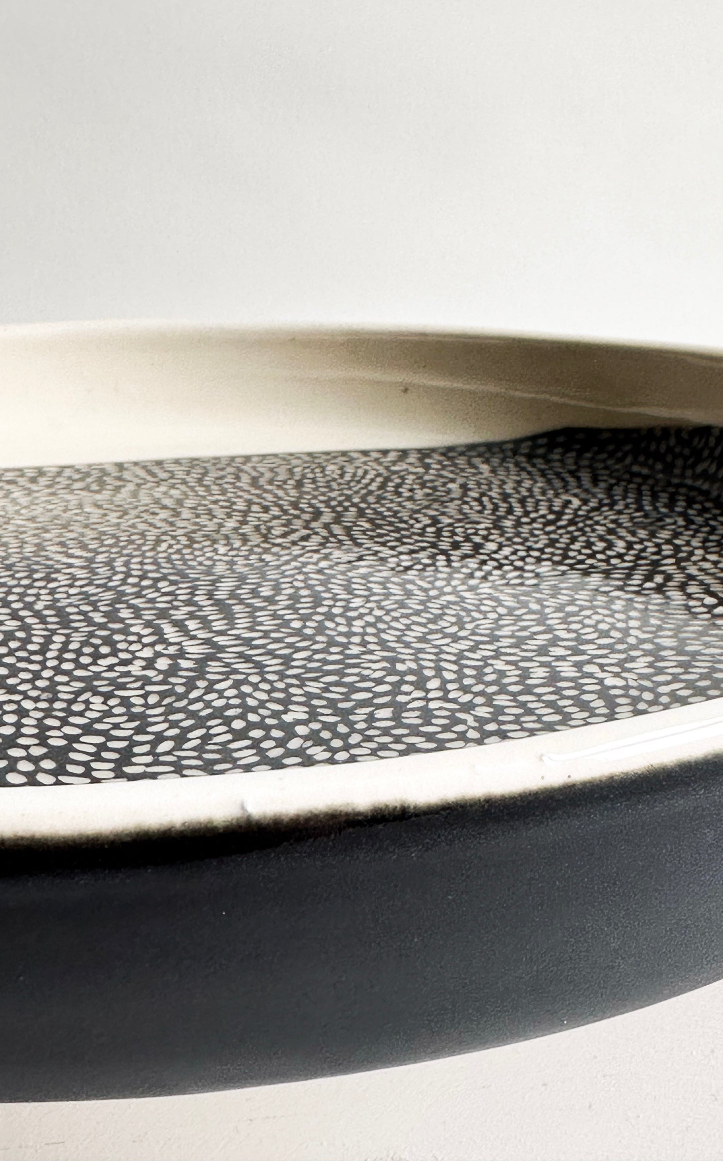 Black/White Sgraffito Serving Plate II