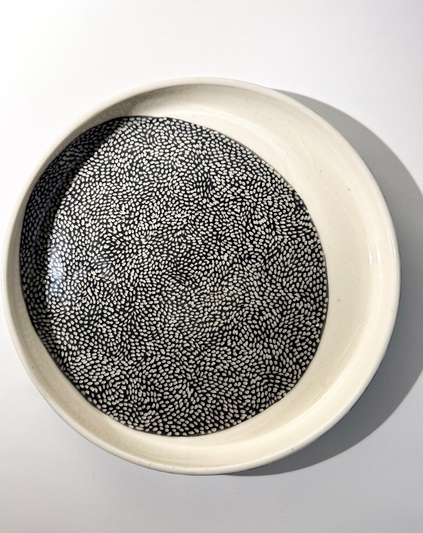 Black/White Sgraffito Serving Plate II