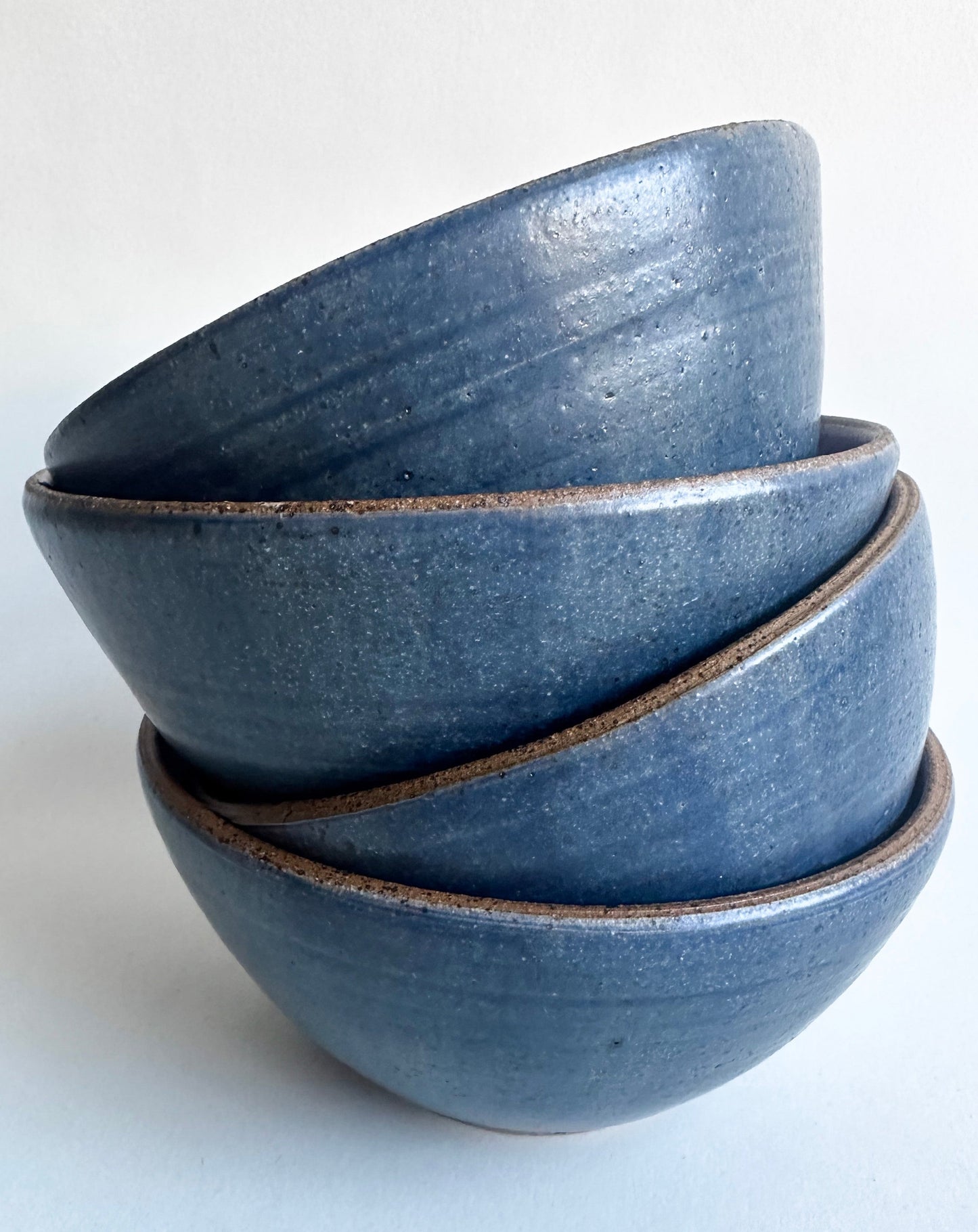 Fuchsia/Navy Speckled Bowls