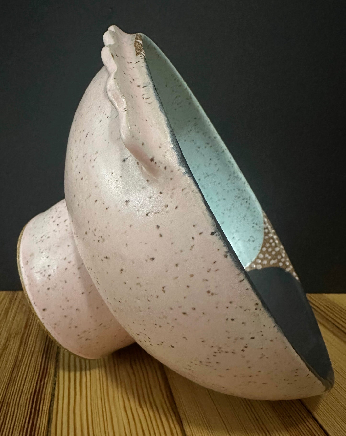 Lavender-Rose Pedestal Bowl