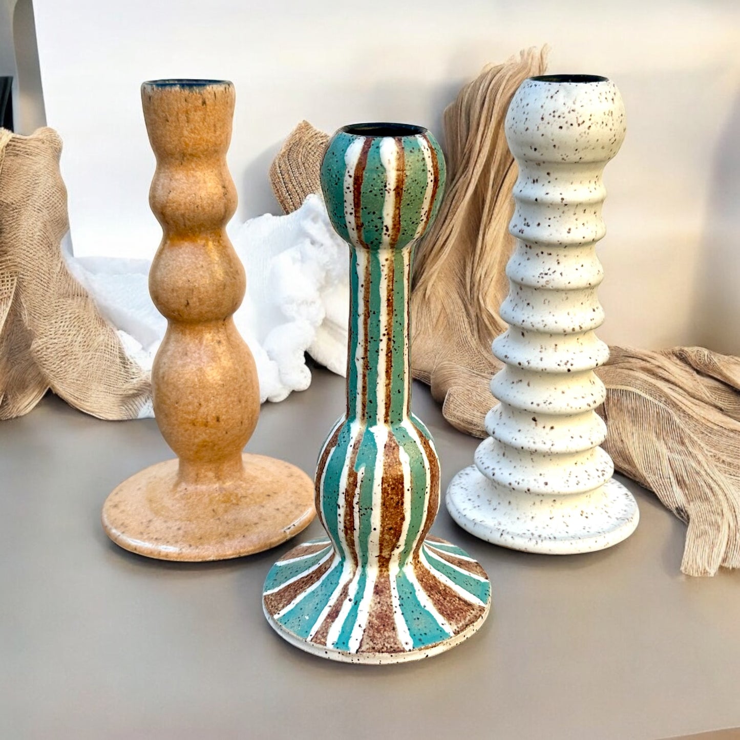 Copper Glaze Candlestick