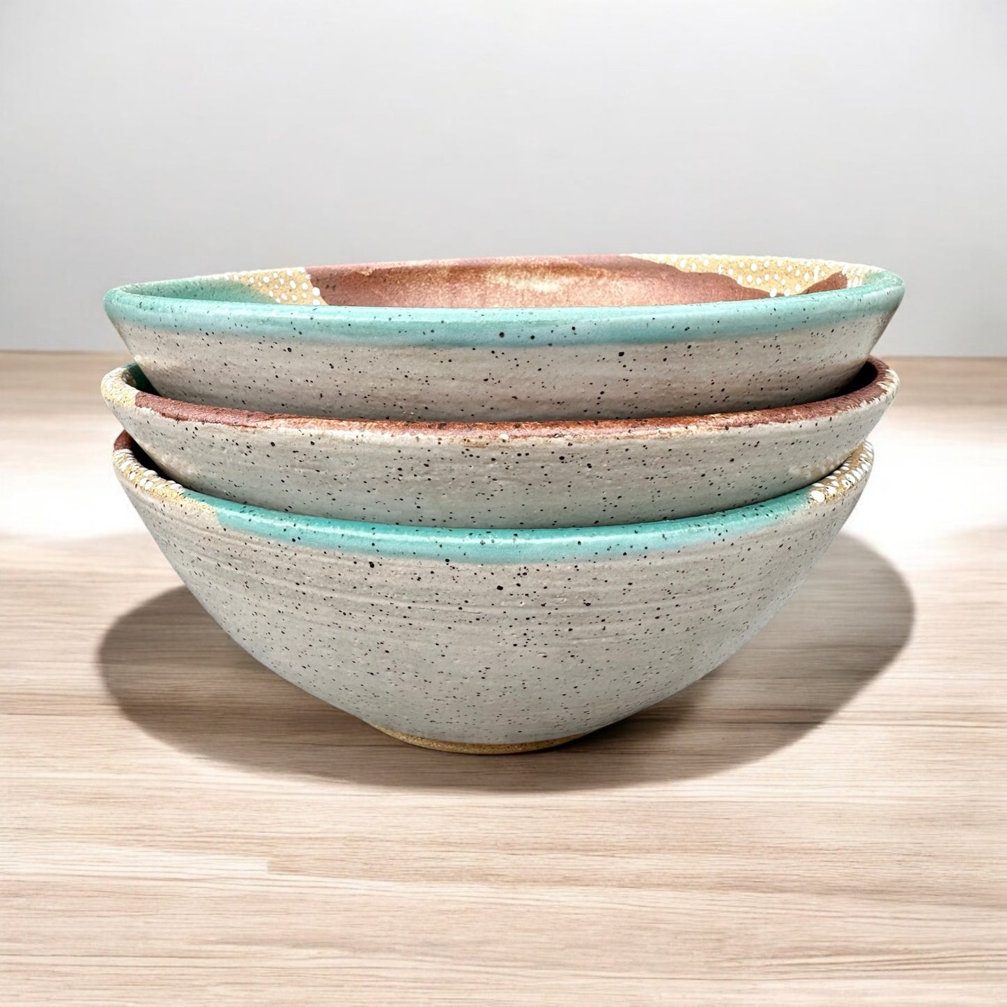 Teal + Cinnamon Salad Bowls