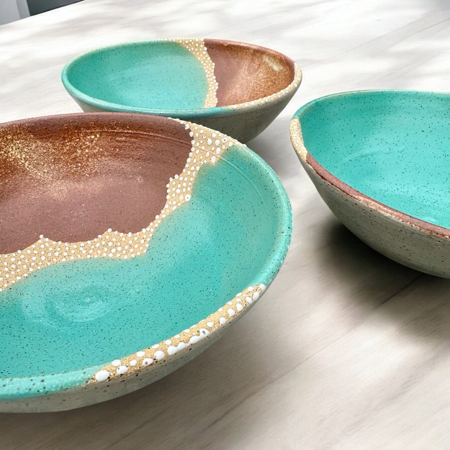 Teal + Cinnamon Salad Bowls