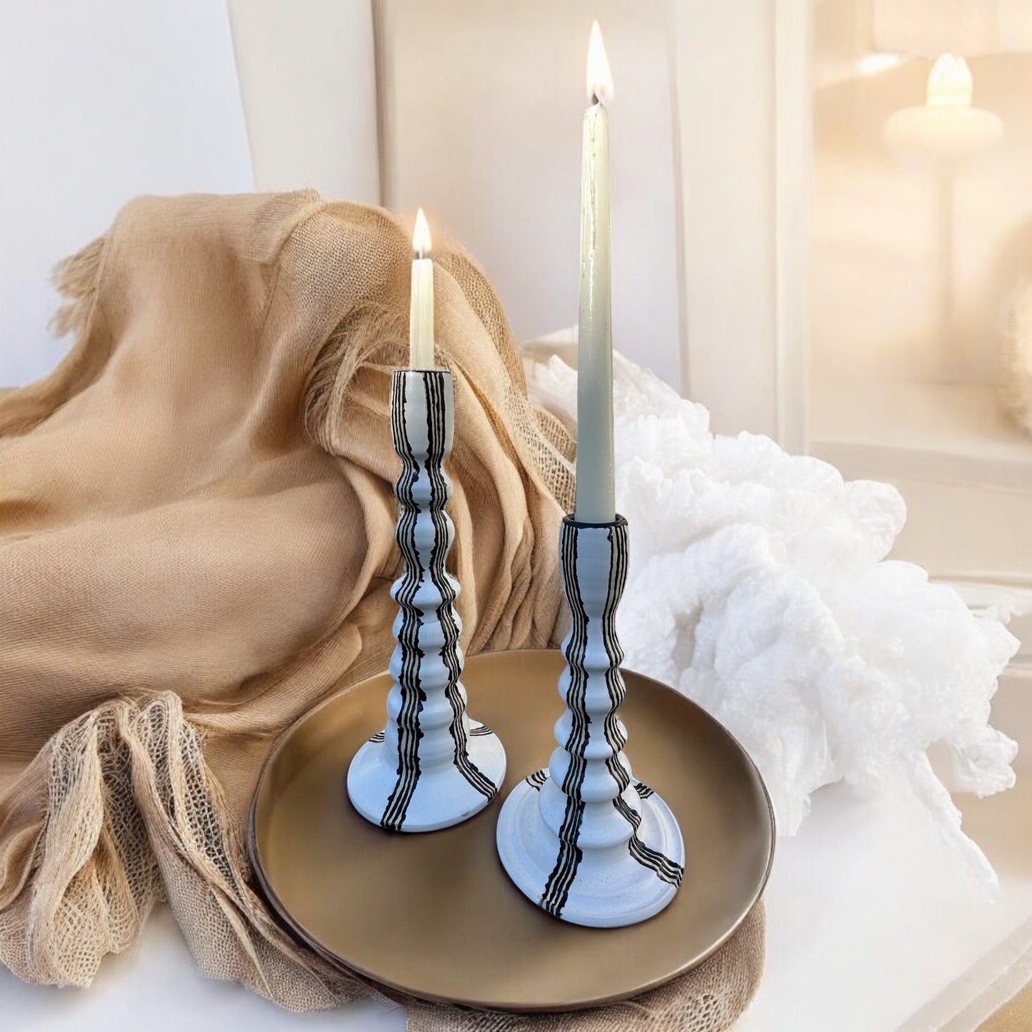 Black + White Candlesticks