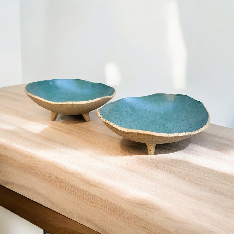 Aqua Tripod Bowl Set