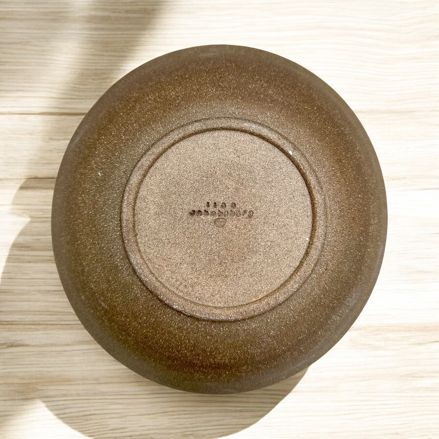 Cream and Dusty Yellow Serving Bowl