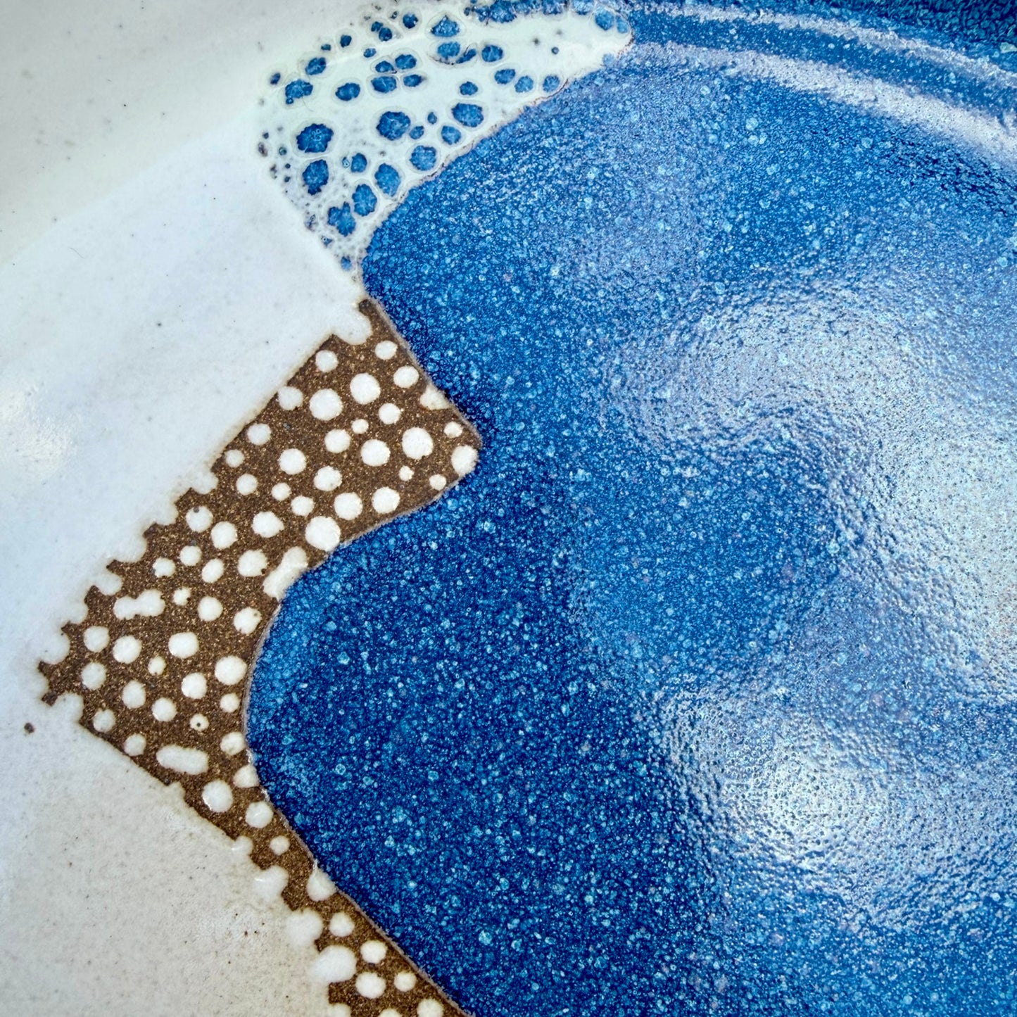 Royal Blue + Linen Serving Bowl