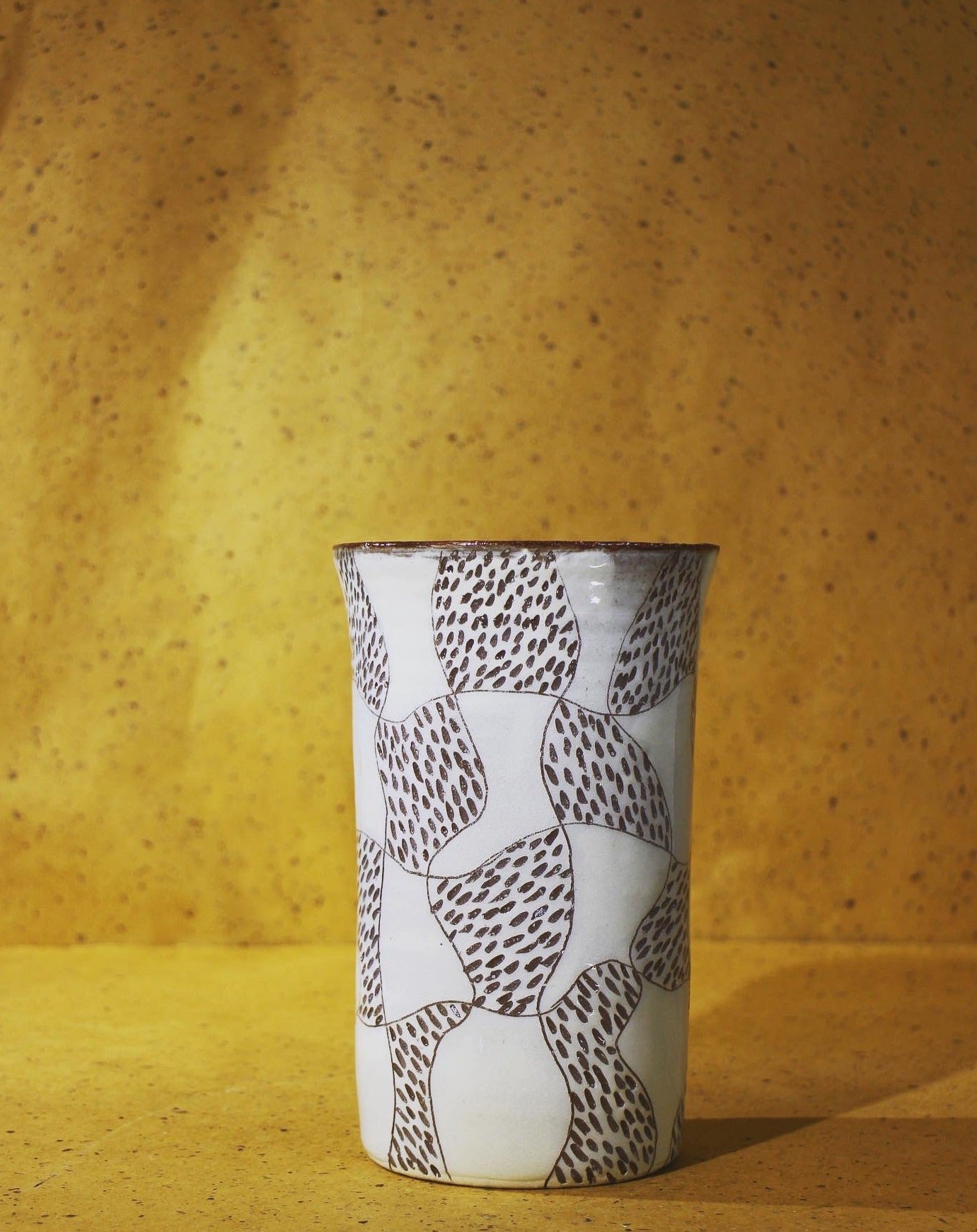 Rust/White Vase