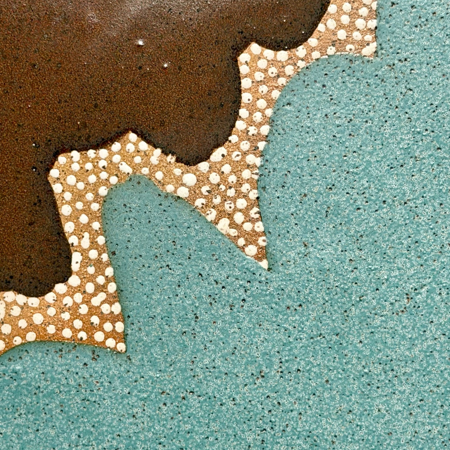 Chocolate + Turquoise Serving Plate