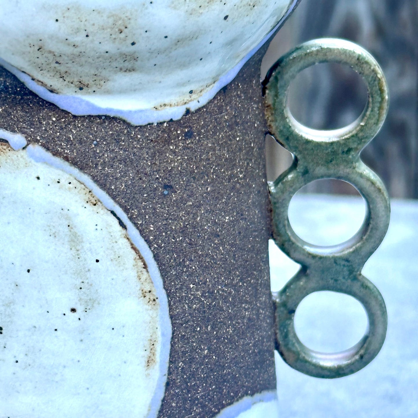 Cream + Lavender Circle Vase