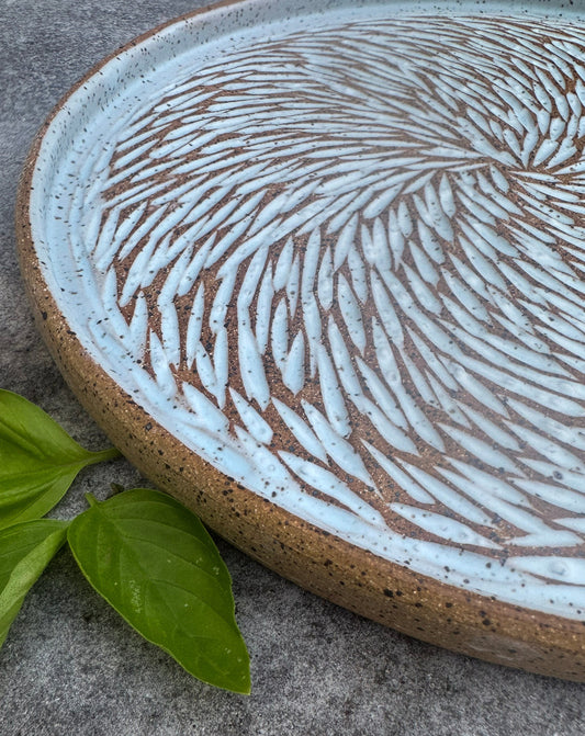 Carved Speckled Plate