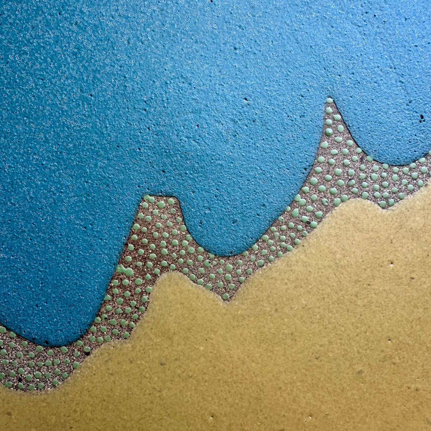 Aqua Blue + Yellow Plate