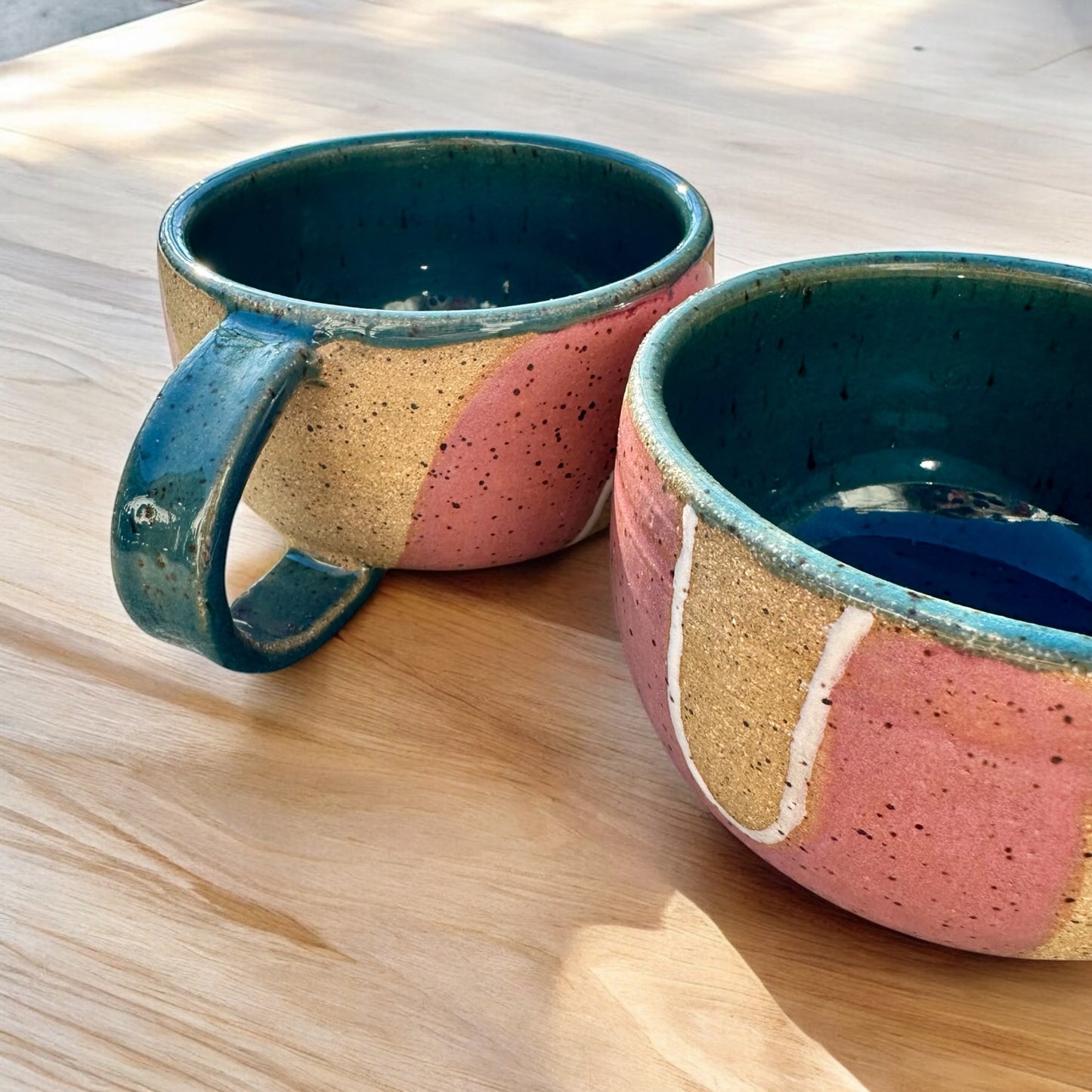 Pink + Blue Arc Cups