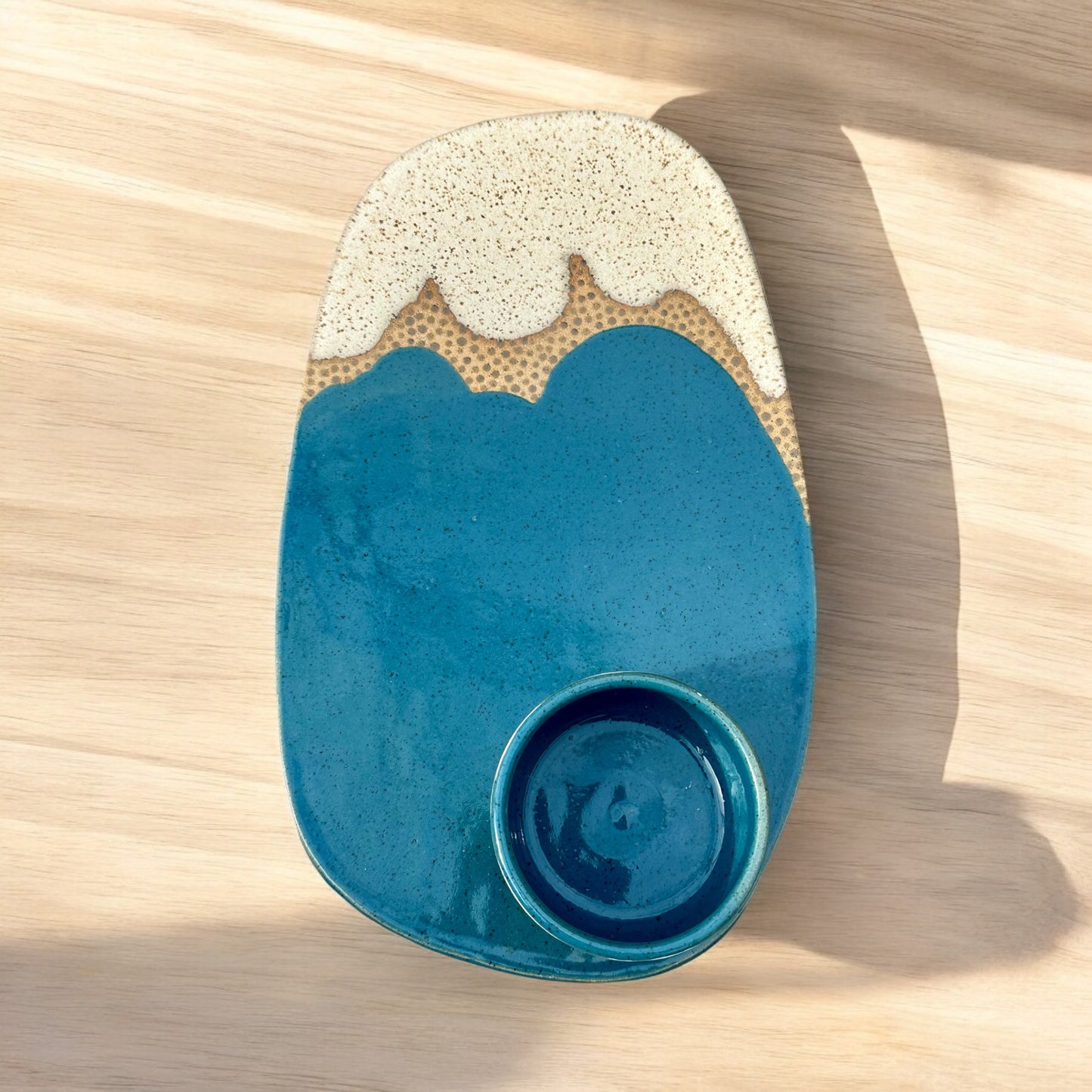 Aqua + Oatmeal Tray Set II