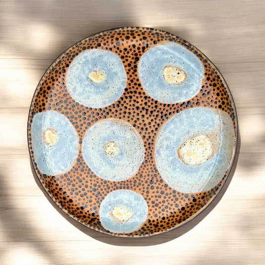 Crystal Blue Circle Plate