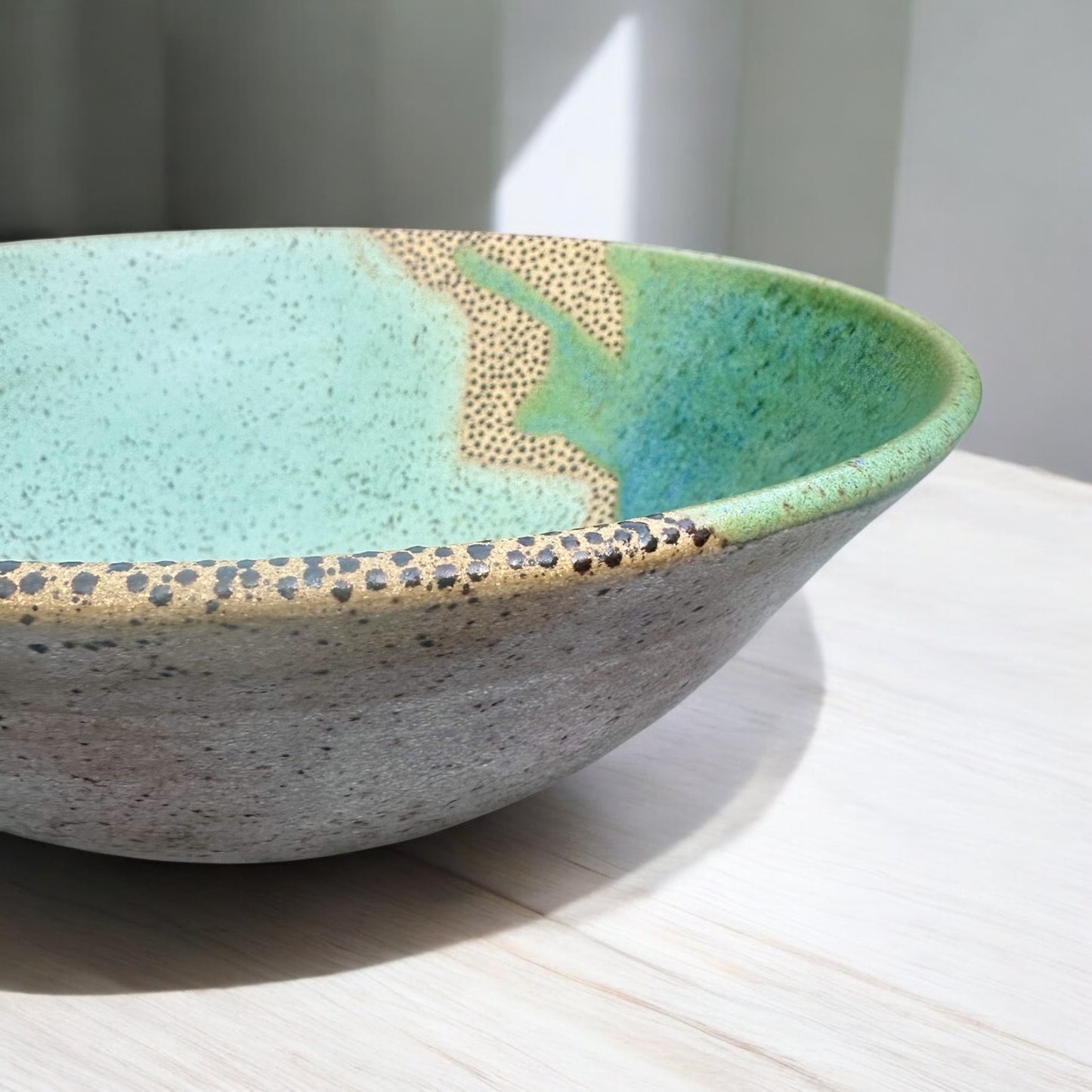 Basque + Aqua Serving Bowl