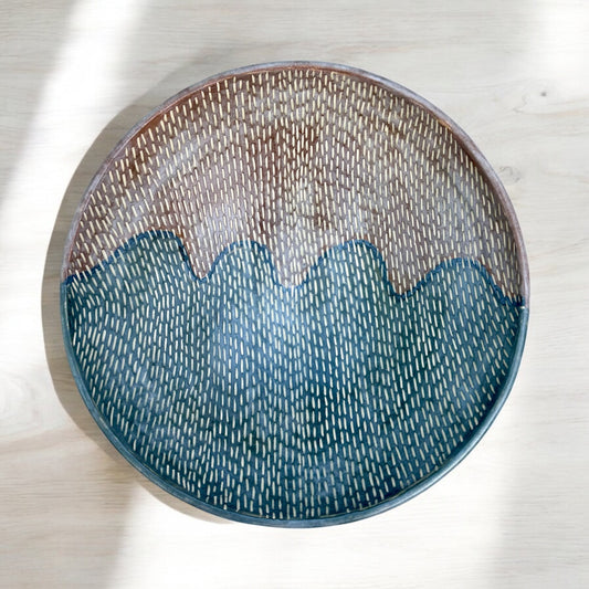 Slate + Chestnut Bowl