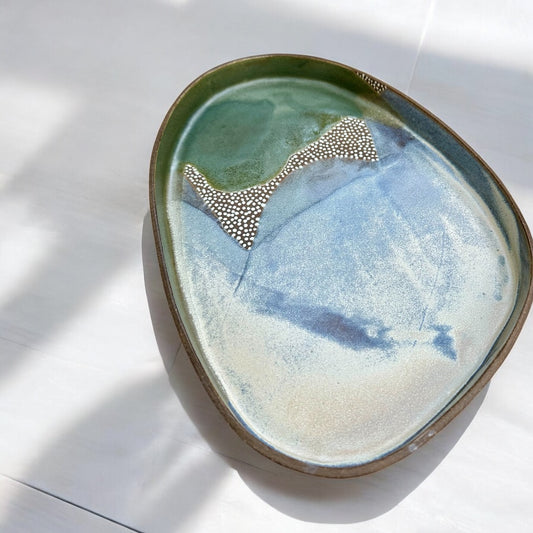 Blue Rutile and Oribe Green Serving Tray
