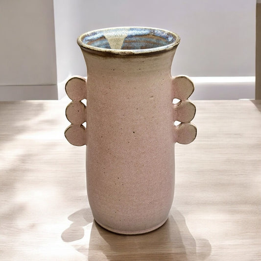 Dusty Rose Vase with Handles