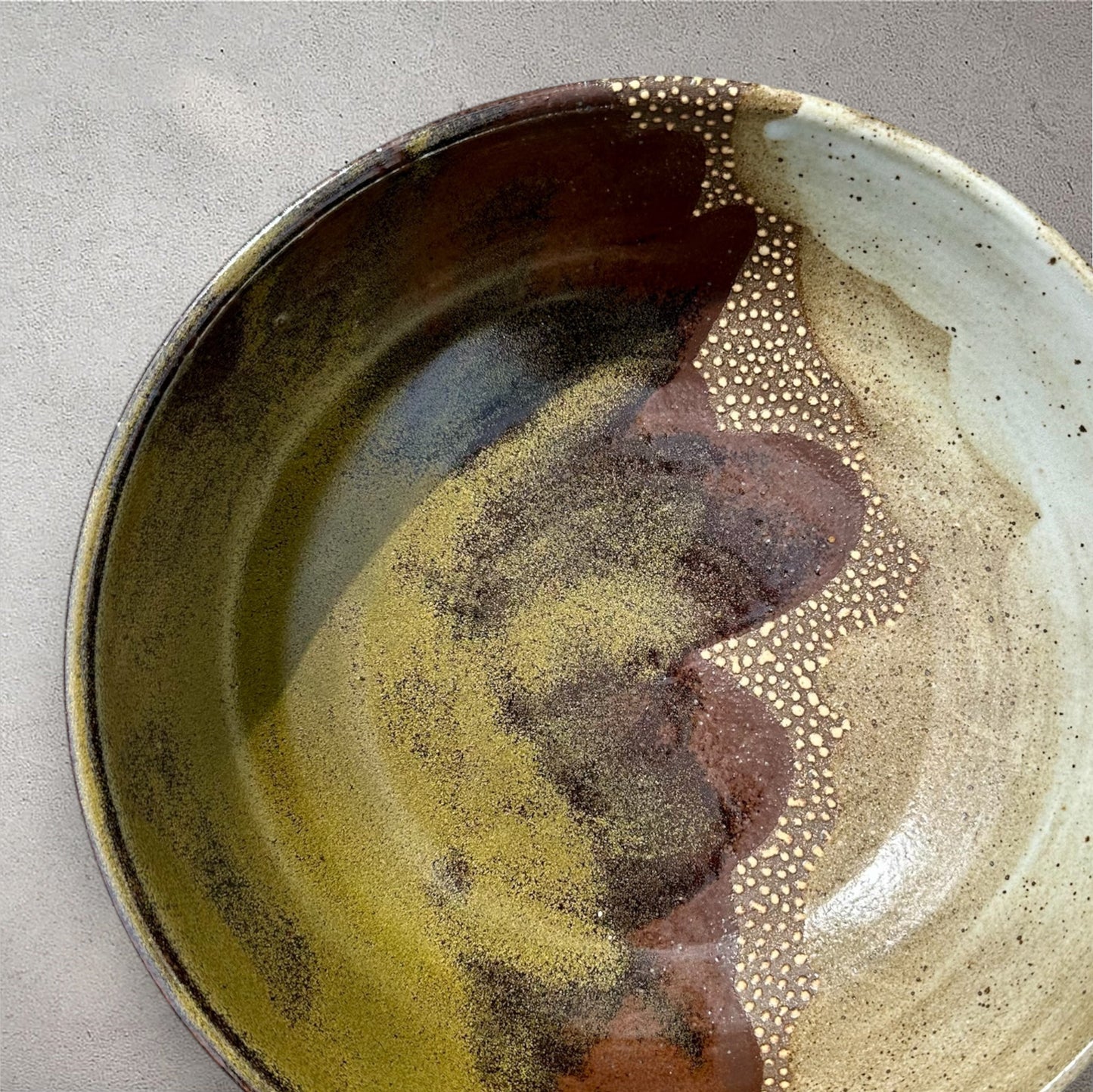 Earth-toned Serving Bowl