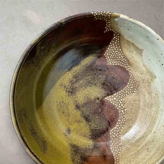 Earth-toned Serving Bowl