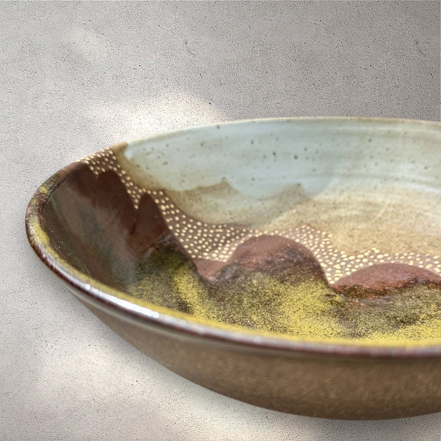 Earth-toned Serving Bowl