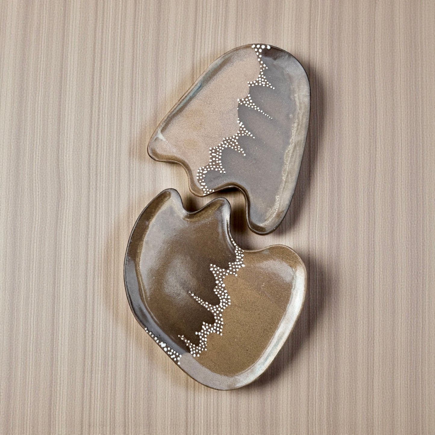 Taupe + Chocolate "Sister" Tray Set