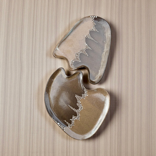 Taupe + Chocolate "Sister" Tray Set