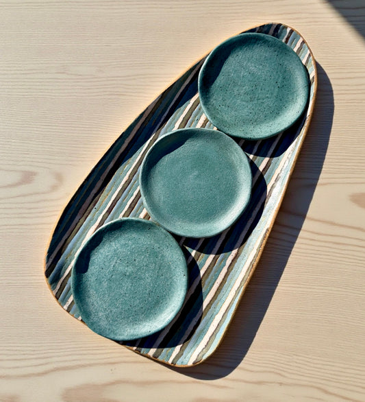 Moroccan Striped Tray Set