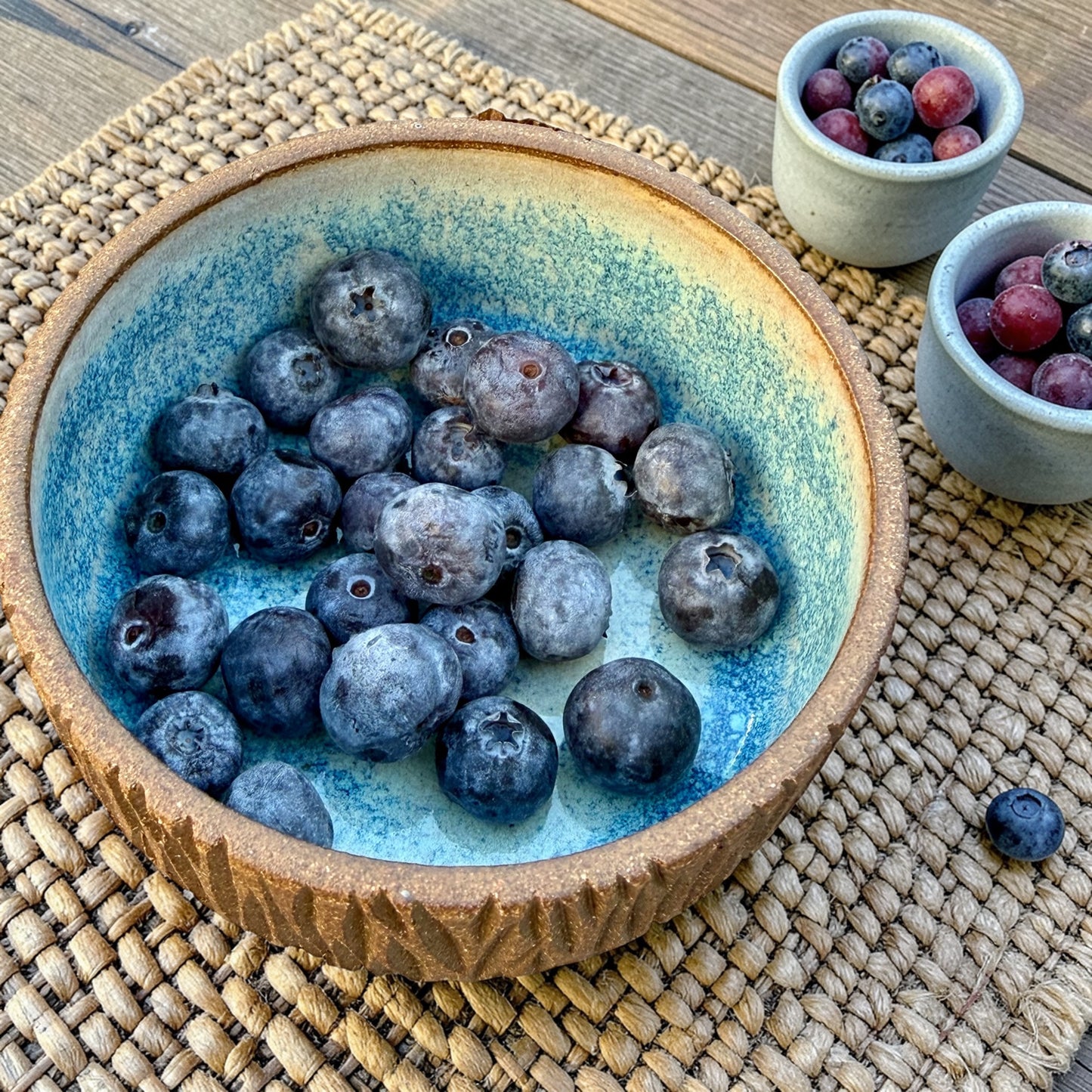 Carved Turquoise Bowls