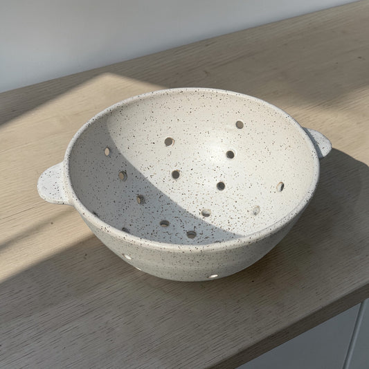 White Colander with Handles