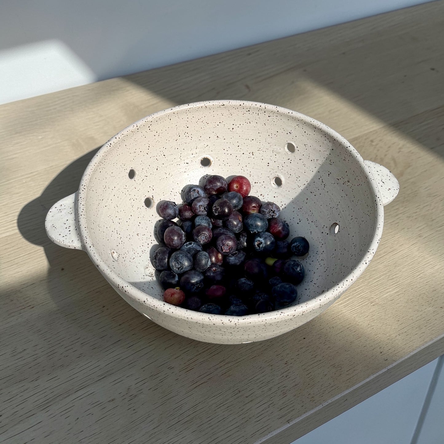 White Colander with Handles