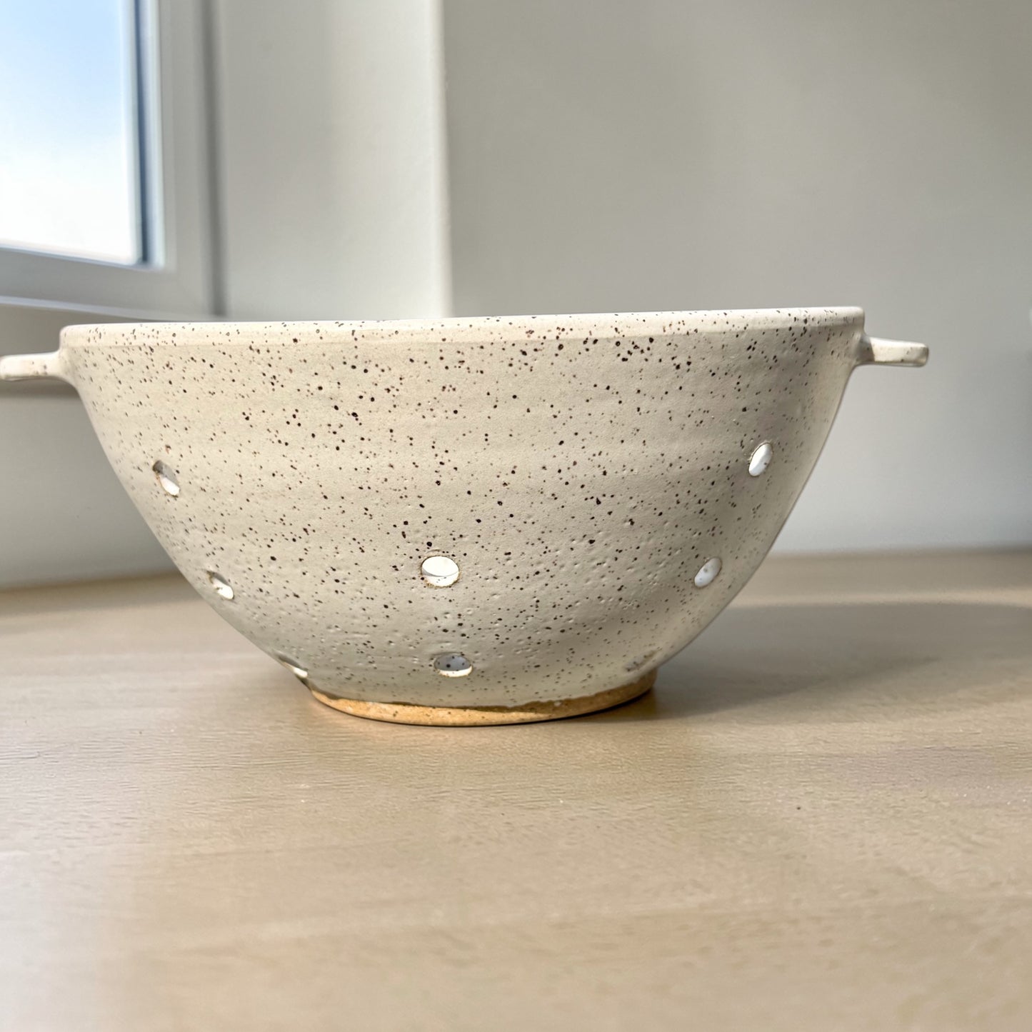 White Colander with Handles