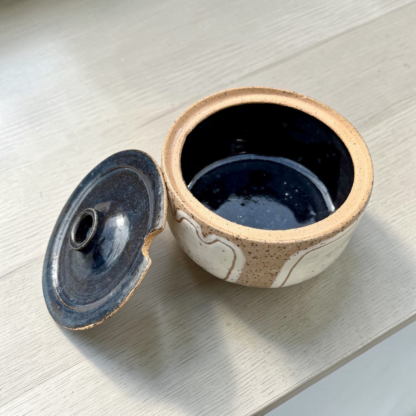 Lotus Sugar Bowl + Creamer Set #1