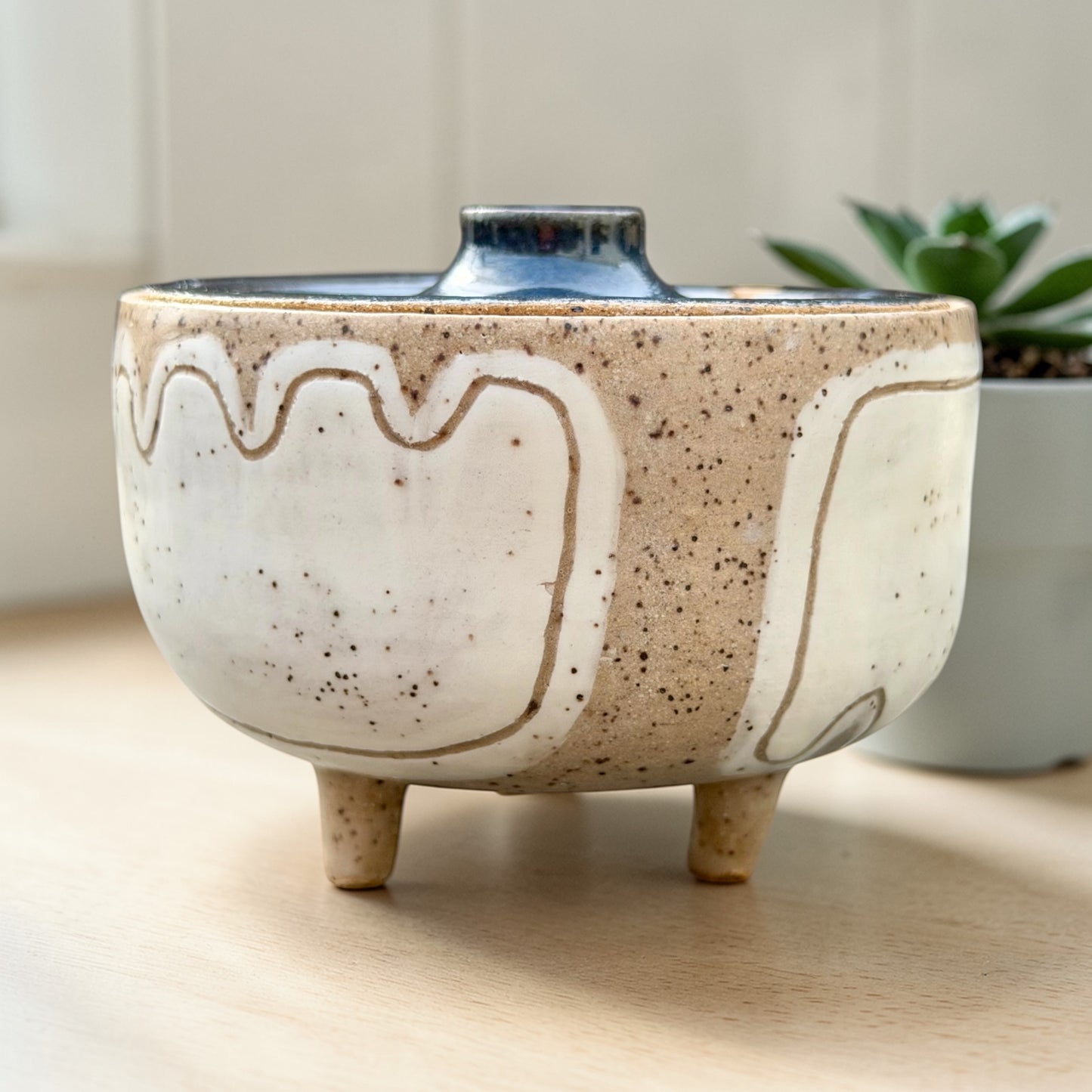 Lotus Sugar Bowl + Creamer Set #1