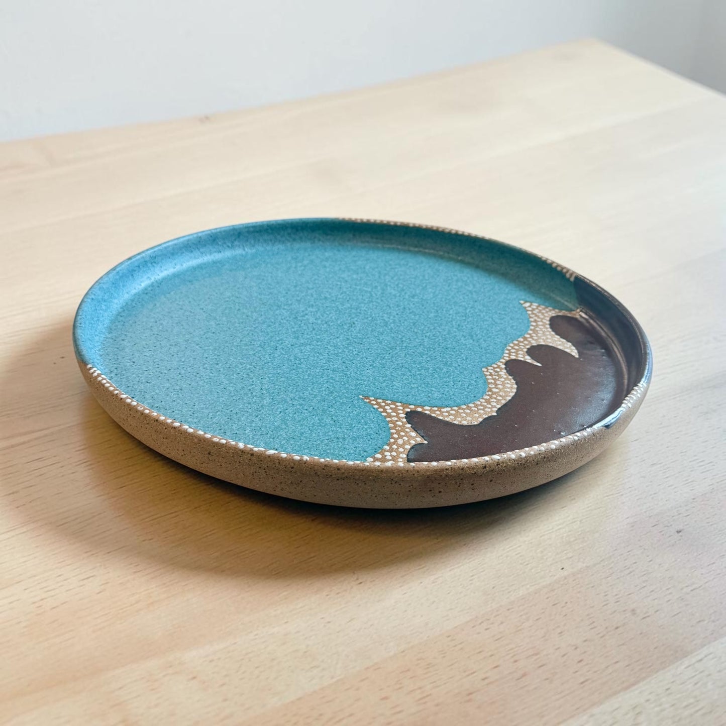 Teal + Chocolate Plate